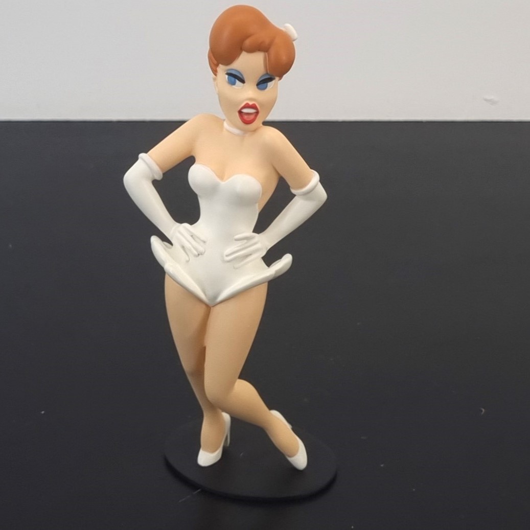 Red Tex Avery in a white dress figurine