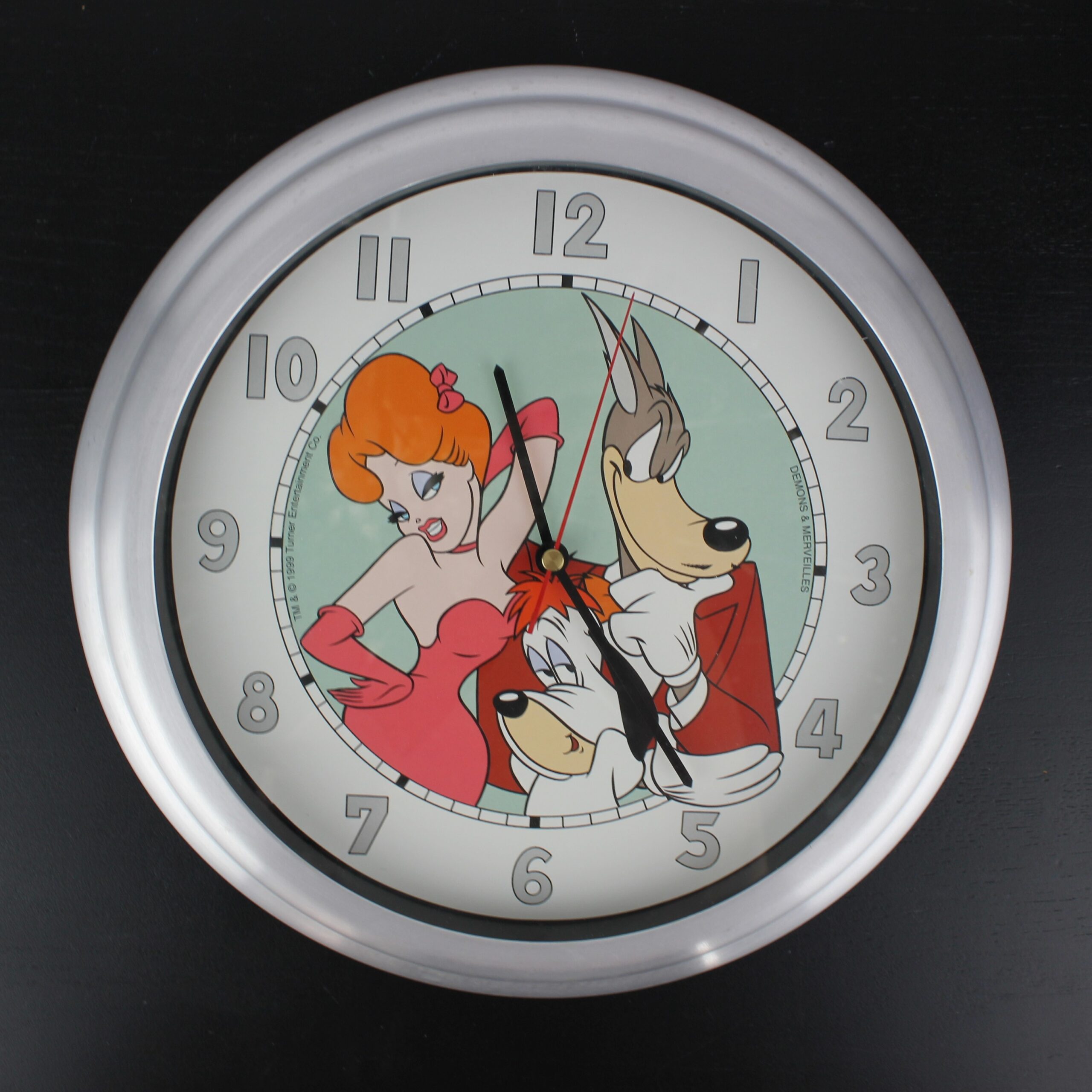 Droopy Red and Wolf wall clock